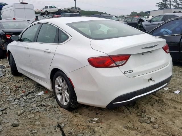 1C3CCCAB7GN113015 - 2016 CHRYSLER 200 LIMITE WHITE photo 3