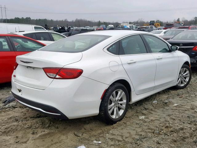 1C3CCCAB7GN113015 - 2016 CHRYSLER 200 LIMITE WHITE photo 4