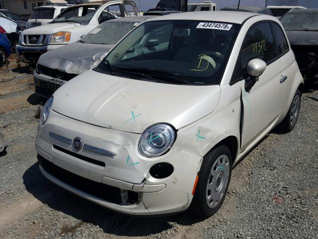 3C3CFFAR4CT330652 - 2012 FIAT 500 POP WHITE photo 2