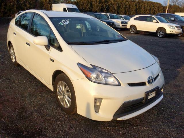 JTDKN3DP0D3030543 - 2013 TOYOTA PRIUS PLUG WHITE photo 1