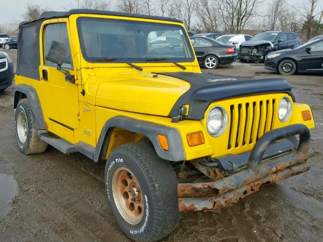 1J4FA49SX1P364481 - 2001 JEEP WRANGLER / YELLOW photo 1