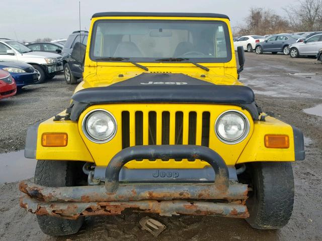 1J4FA49SX1P364481 - 2001 JEEP WRANGLER / YELLOW photo 9