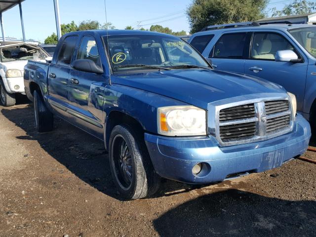 1D7HE48N96S502343 - 2006 DODGE DAKOTA QUA BLUE photo 1