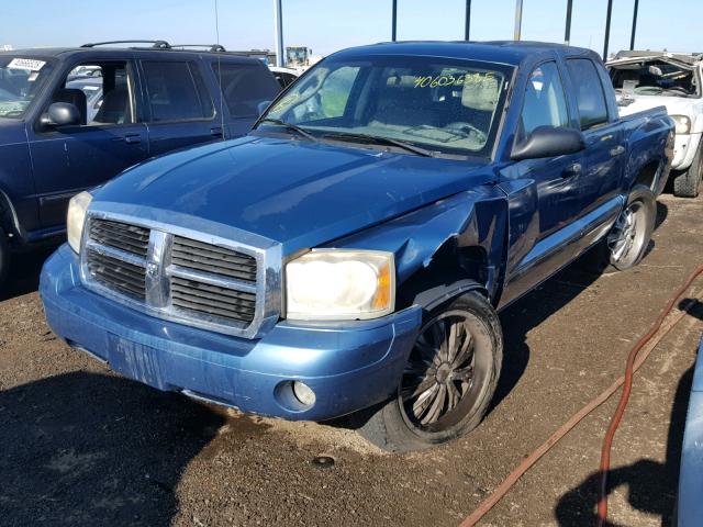 1D7HE48N96S502343 - 2006 DODGE DAKOTA QUA BLUE photo 2