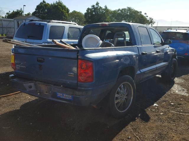 1D7HE48N96S502343 - 2006 DODGE DAKOTA QUA BLUE photo 4