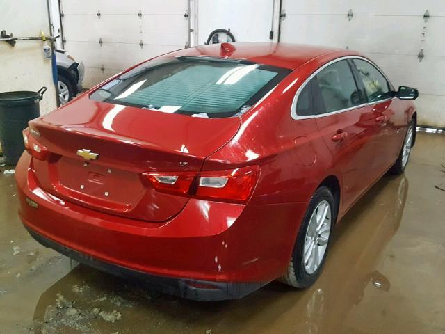 1G1ZE5ST3GF201694 - 2016 CHEVROLET MALIBU LT RED photo 4