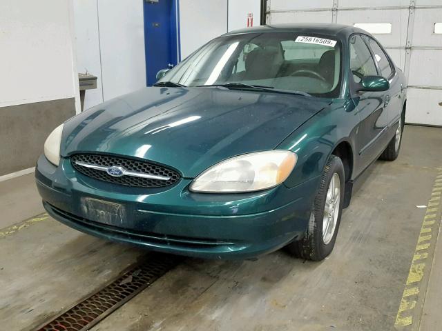 1FAFP56S3YG128317 - 2000 FORD TAURUS SEL GREEN photo 2