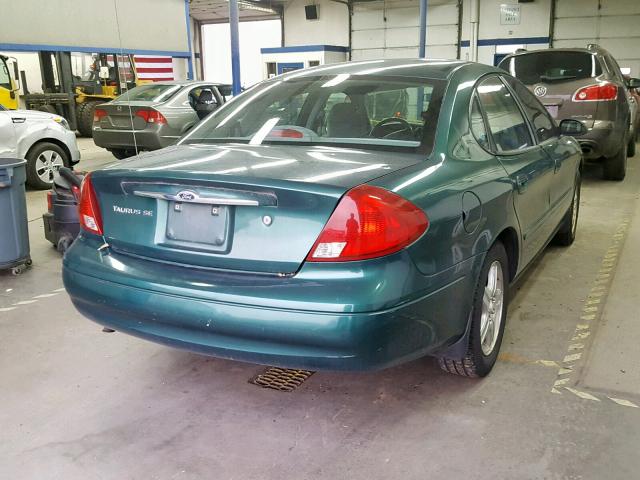 1FAFP56S3YG128317 - 2000 FORD TAURUS SEL GREEN photo 4