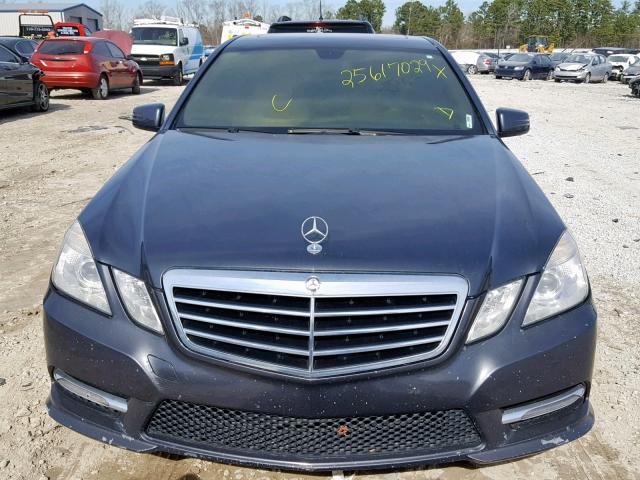 WDDHF5KB6DA722110 - 2013 MERCEDES-BENZ E 350 GRAY photo 9