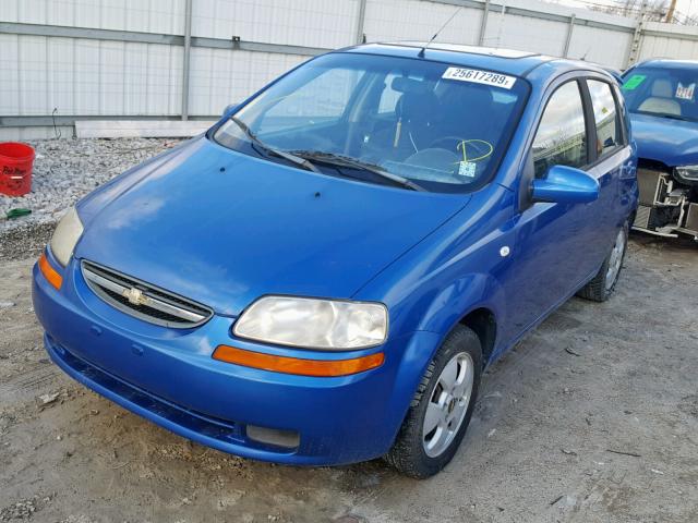 KL1TD66686B601709 - 2006 CHEVROLET AVEO BASE BLUE photo 2