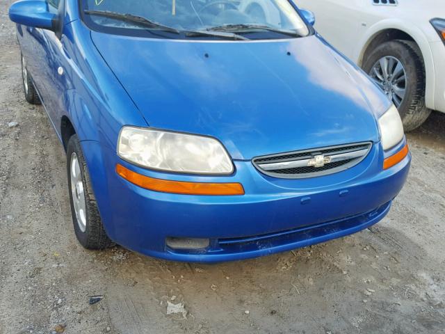 KL1TD66686B601709 - 2006 CHEVROLET AVEO BASE BLUE photo 9