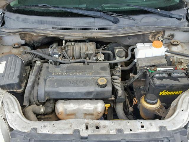 KL1TD56668B092099 - 2008 CHEVROLET AVEO BASE ნაცრისფერი ფოტო 7