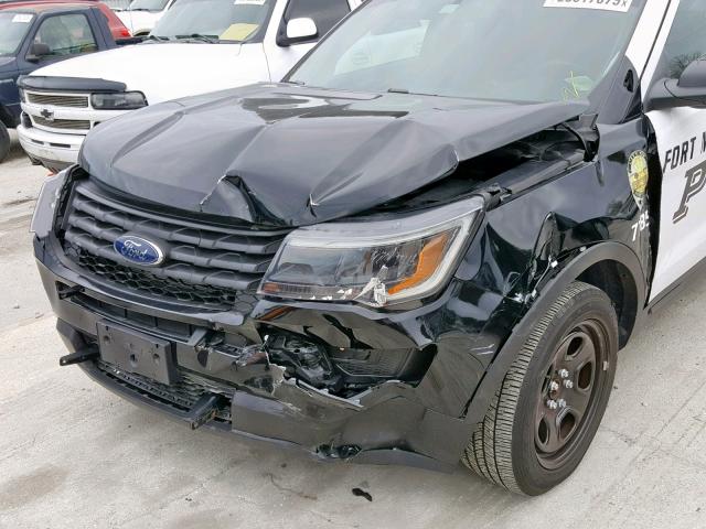 1FM5K8ARXHGD92785 - 2017 FORD EXPLORER P BLACK photo 9