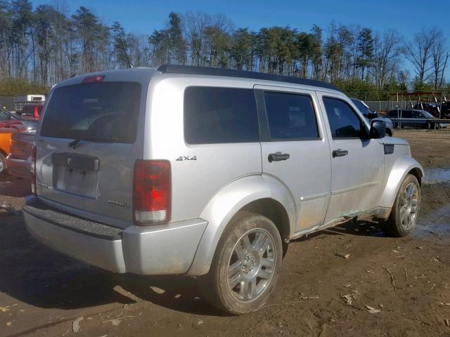 1D4PU4GK5BW590524 - 2011 DODGE NITRO HEAT SILVER photo 4