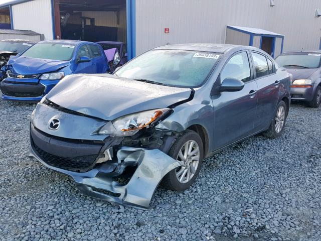 JM1BL1V73C1646577 - 2012 MAZDA 3 I GRAY photo 2