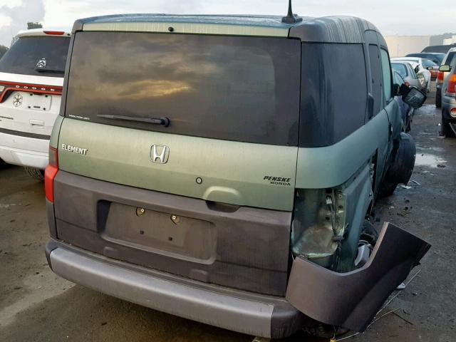 5J6YH28605L023360 - 2005 HONDA ELEMENT EX GREEN photo 4