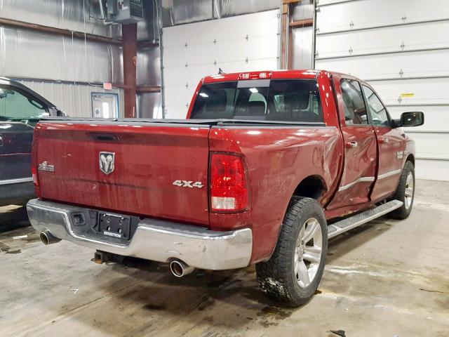 1C6RR7LT0ES380410 - 2014 RAM 1500 SLT BURGUNDY photo 4