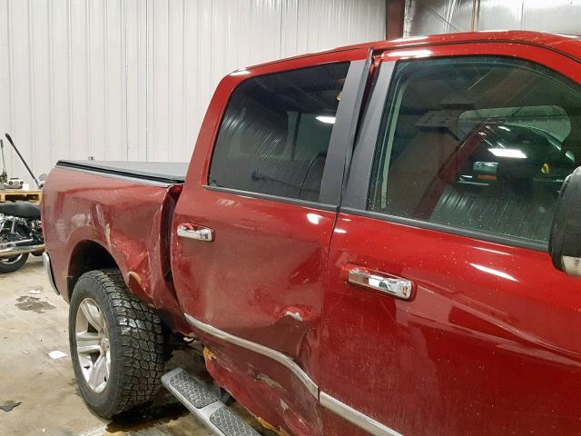 1C6RR7LT0ES380410 - 2014 RAM 1500 SLT BURGUNDY photo 9