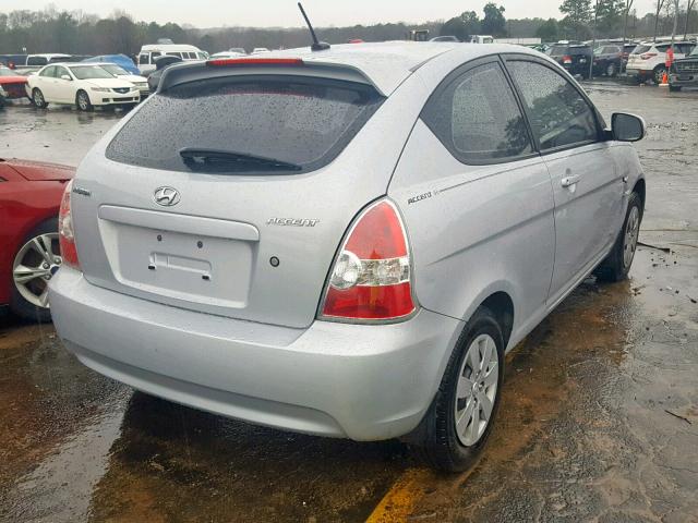 KMHCM3AC8AU164565 - 2010 HYUNDAI ACCENT BLU SILVER photo 4