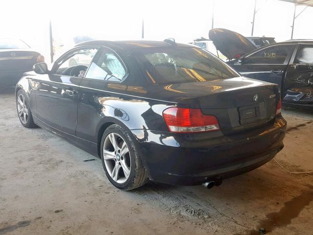 WBAUP7C56AVK77413 - 2010 BMW 128 I BLACK photo 3