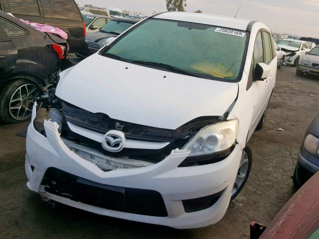 JM1CR29L290357415 - 2009 MAZDA 5 WHITE photo 2