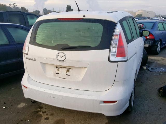 JM1CR29L290357415 - 2009 MAZDA 5 WHITE photo 4