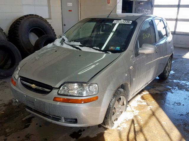 KL1TD66658B074313 - 2008 CHEVROLET AVEO BASE ვერცხლისფერი ფოტო 2