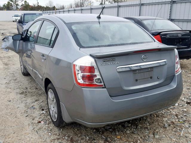 3N1AB6AP4CL614394 - 2012 NISSAN SENTRA 2.0 SILVER photo 3