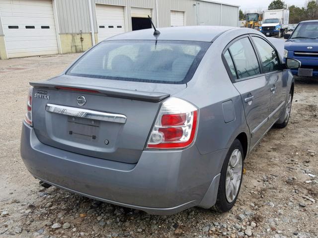 3N1AB6AP4CL614394 - 2012 NISSAN SENTRA 2.0 SILVER photo 4