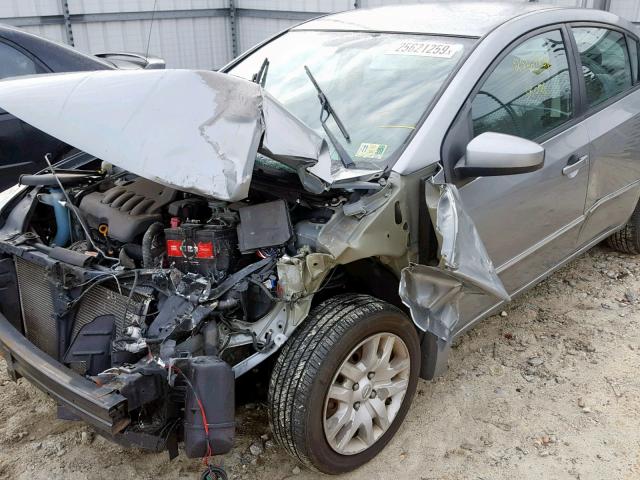 3N1AB6AP4CL614394 - 2012 NISSAN SENTRA 2.0 SILVER photo 9