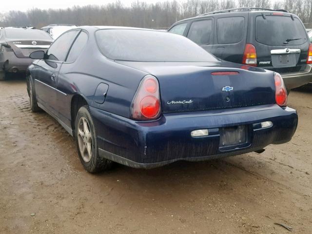 2G1WW12E329295071 - 2002 CHEVROLET MONTE CARL BLUE photo 3