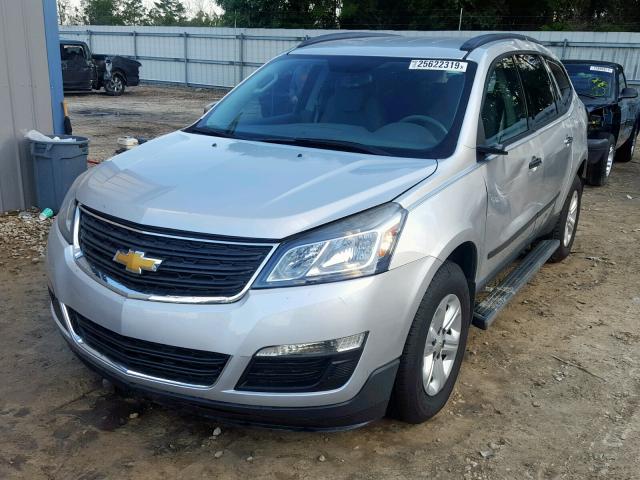 1GNKRFKD8FJ141023 - 2015 CHEVROLET TRAVERSE L SILVER photo 2