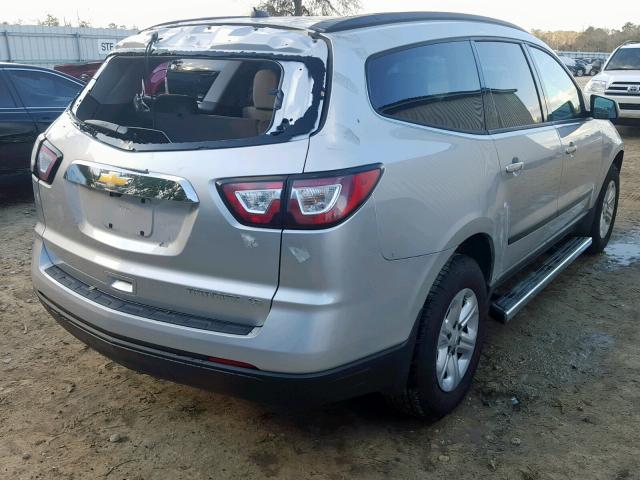 1GNKRFKD8FJ141023 - 2015 CHEVROLET TRAVERSE L SILVER photo 4