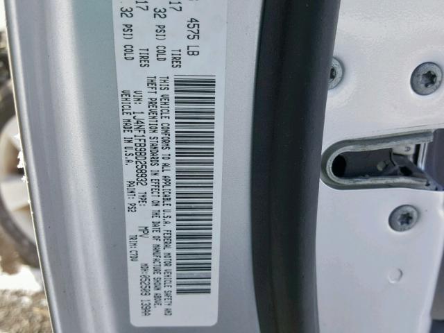 1J4NF1FB9BD258932 - 2011 JEEP COMPASS SP ვერცხლისფერი ფოტო 10