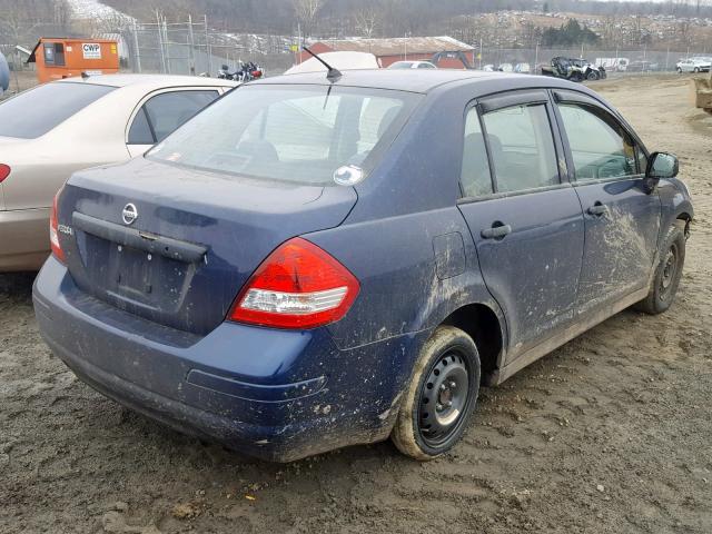 3N1CC1AP0AL352444 - 2010 NISSAN VERSA S BLUE photo 4