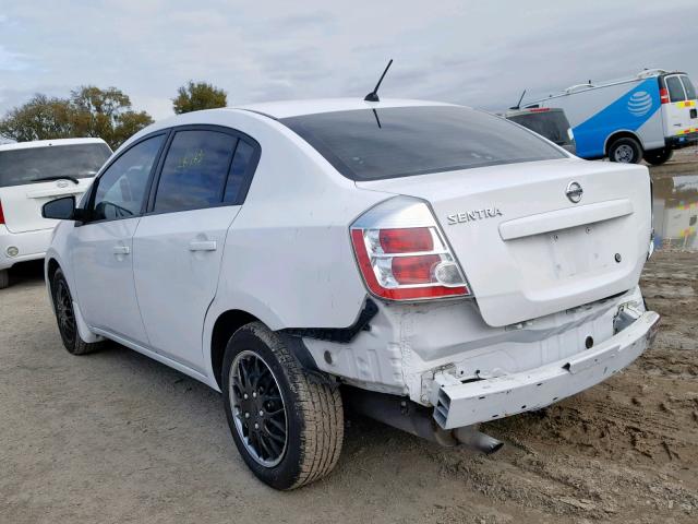 3N1AB61E99L649567 - 2009 NISSAN SENTRA 2.0 WHITE photo 3