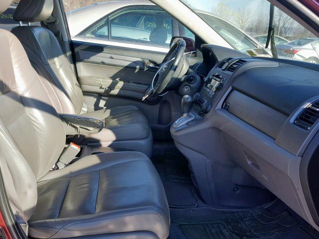 5J6RE48789L011464 - 2009 HONDA CR-V EXL MAROON photo 5