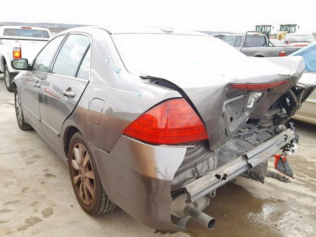 1HGCM66507A019189 - 2007 HONDA ACCORD EX BROWN photo 3