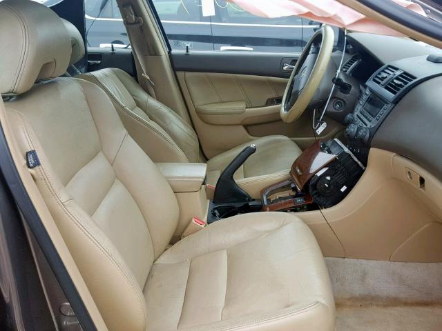 1HGCM66507A019189 - 2007 HONDA ACCORD EX BROWN photo 5