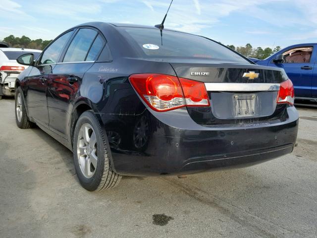 1G1PF5SC5C7299376 - 2012 CHEVROLET CRUZE LT BLACK photo 3