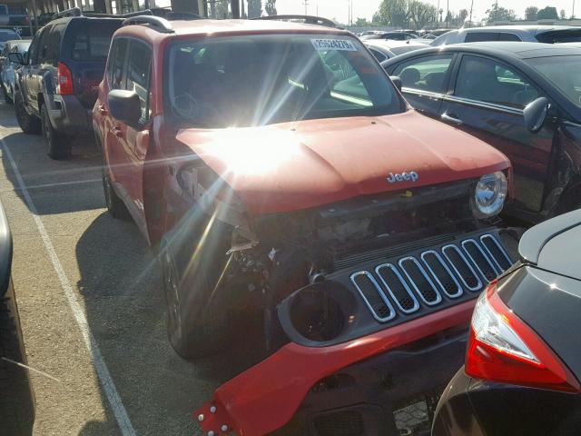 ZACCJAAT6GPD70348 - 2016 JEEP RENEGADE S RED photo 1