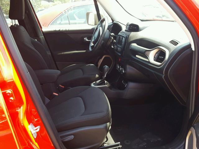 ZACCJAAT6GPD70348 - 2016 JEEP RENEGADE S RED photo 5