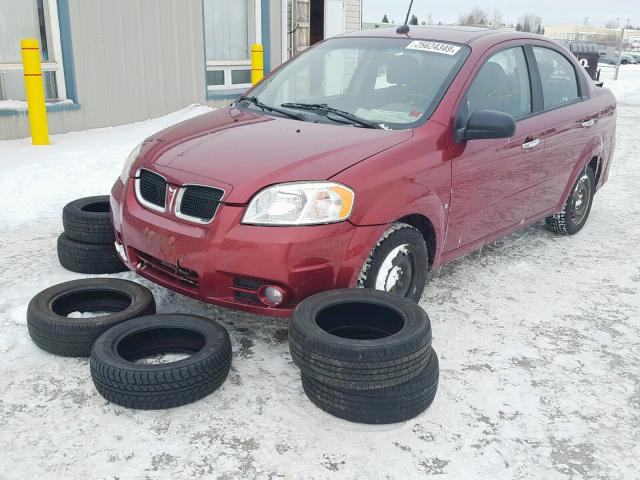 3G2TC5DE5AL109036 - 2010 PONTIAC G3 WAVE SE RED photo 2