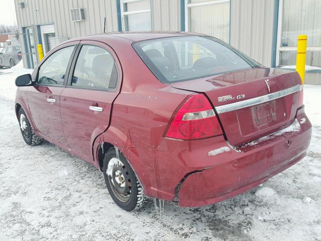 3G2TC5DE5AL109036 - 2010 PONTIAC G3 WAVE SE RED photo 3