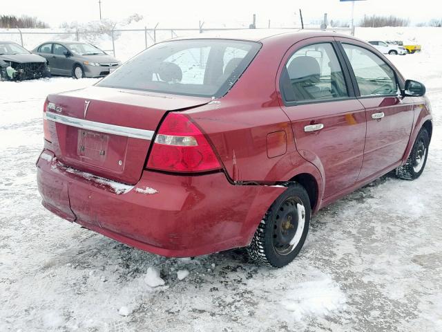 3G2TC5DE5AL109036 - 2010 PONTIAC G3 WAVE SE RED photo 4