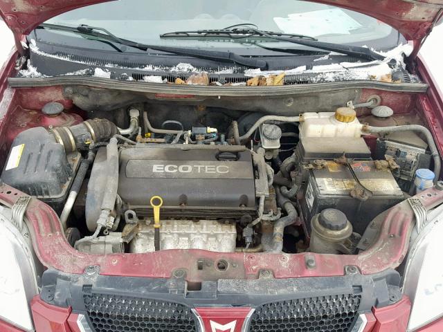 3G2TC5DE5AL109036 - 2010 PONTIAC G3 WAVE SE RED photo 7