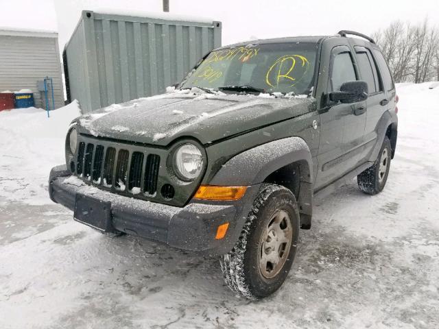 1J4GL48K27W574667 - 2007 JEEP LIBERTY SP GREEN photo 2