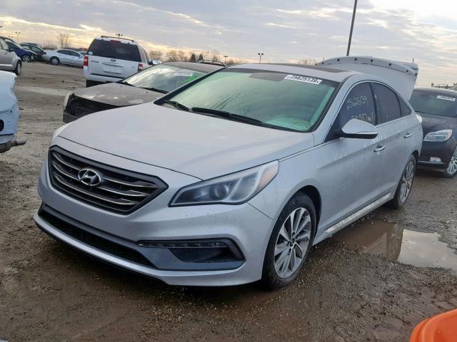 5NPE34AF7GH391166 - 2016 HYUNDAI SONATA SPO SILVER photo 2