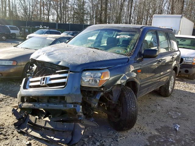 5FNYF18106B007870 - 2006 HONDA PILOT LX GREEN photo 2