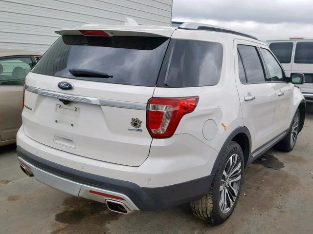 1FM5K8HT6GGC05056 - 2016 FORD EXPLORER P WHITE photo 4